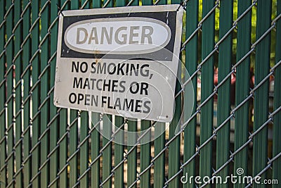 A No smoking danger warning sign Stock Photo