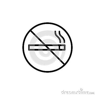 No smoking icon black Stock Photo