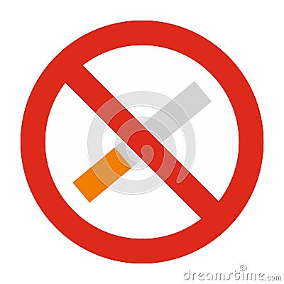 No smoking icon isolated Vector Illustration