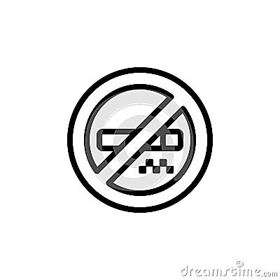 No smoking icon. Simple line, outline vector elements of taxi service icons for ui and ux, website or mobile application Stock Photo