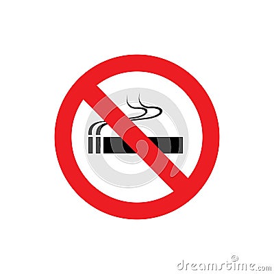 No Smoking Icon Vector Logo Template Illustration Design Vector Illustration