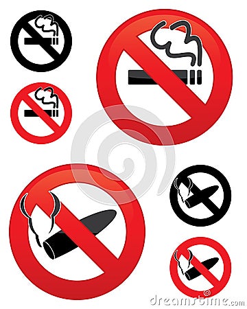 No smoking icons Vector Illustration