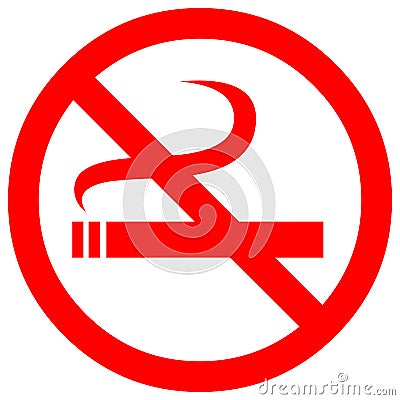 No Smoking.This is an image showing no smoking sign. The illustration is editable. Vector Illustration