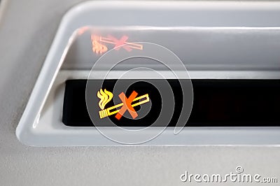 No Smoking Plane Sign Stock Photo