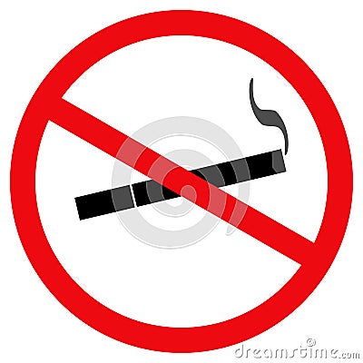 No smoking. Prohibition restriction vector sign Vector Illustration