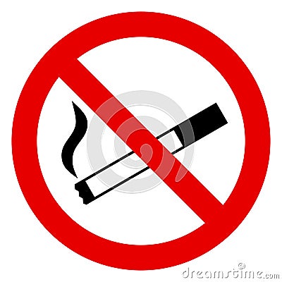 No Smoking Sign Vector Illustration