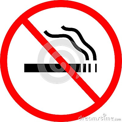 No Smoking Sign Vector Illustration