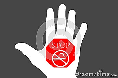 No smoking sign on black and white background, May - 31 World No Stock Photo