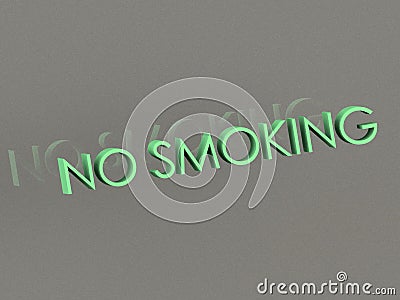 No Smoking sign in 3D Stock Photo