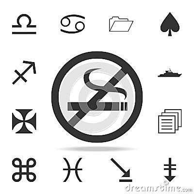 No smoking sign icon. Detailed set of web icons. Premium quality graphic design. One of the collection icons for websites, web des Stock Photo