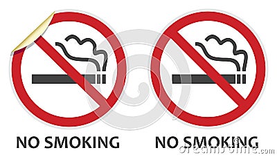 No Smoking Sign Vector Illustration