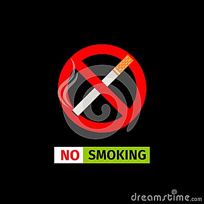 No Smoking sign Vector Illustration