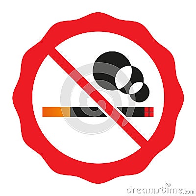 No smoking sign. Vector isolated. Stock Photo