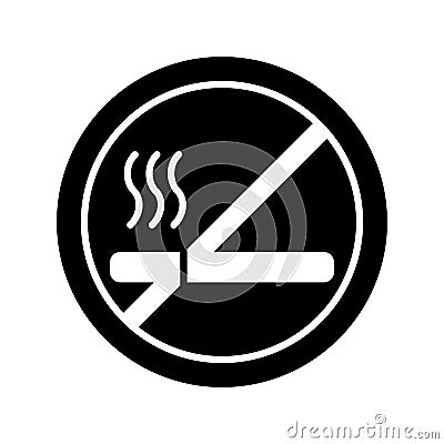 No smoking sign vector. Line style Vector Illustration