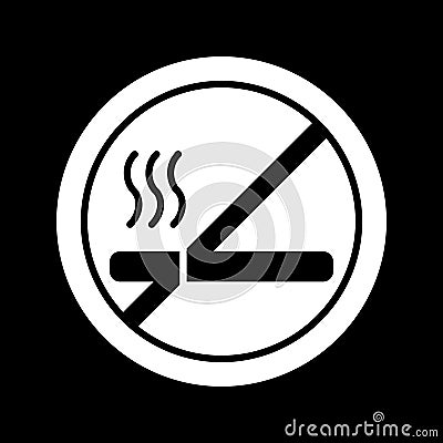 No smoking sign vector. Line style Vector Illustration