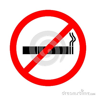 No smoking sign on white background, No Smoking Sign , stop smoking, No Smoking Vector Illustration Vector Illustration