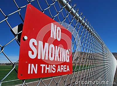 No Smoking - Vanishing Point Stock Photo