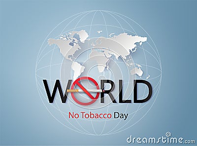 No smoking and World No Tobacco Day. Vector Illustration