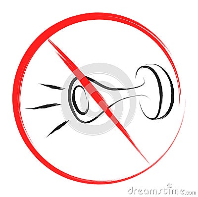 No sound Vector Illustration