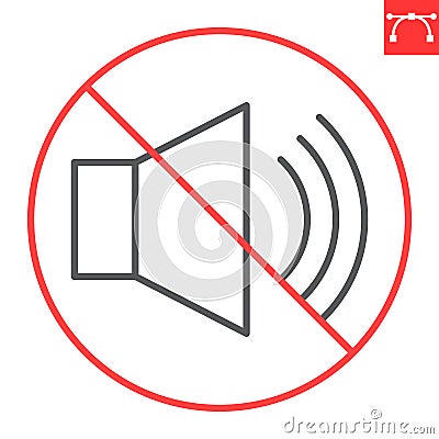 No sound line icon Vector Illustration