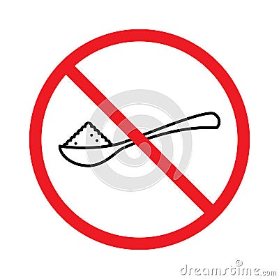 No Spoon sugar icon, vector illustration Vector Illustration