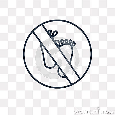 No step vector icon isolated on transparent background, linear N Vector Illustration