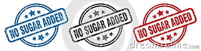 no sugar added stamp. no sugar added round isolated sign. Vector Illustration