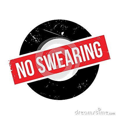 No Swearing rubber stamp Stock Photo