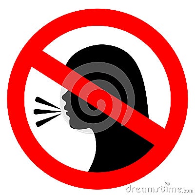 No talk vector sign Vector Illustration