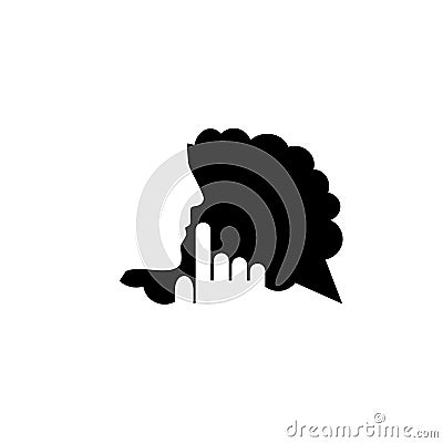 No talking please. Keep quiet icon. Silent please sign isolated on white background Vector Illustration