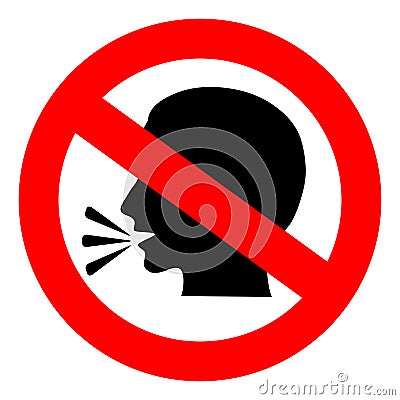 No talking sign Vector Illustration