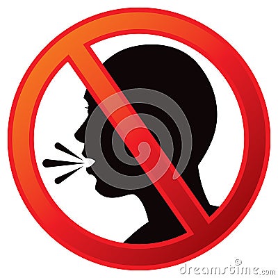 No Talking Sign Vector Illustration