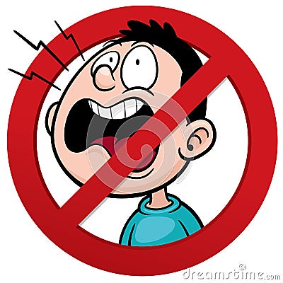 No talking sign Vector Illustration