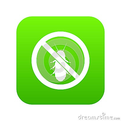 No termite sign icon digital green Vector Illustration