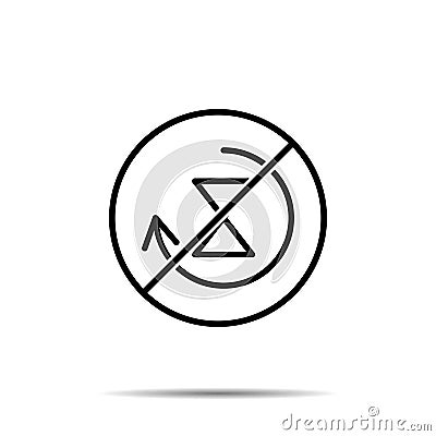 No time left icon. Simple thin line, outline vector of time ban, prohibition, embargo, interdict, forbiddance icons for ui and ux Stock Photo