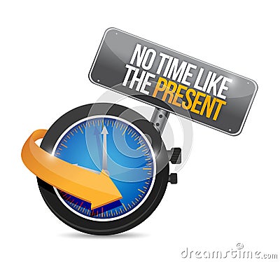 No time like the present. illustration design Cartoon Illustration