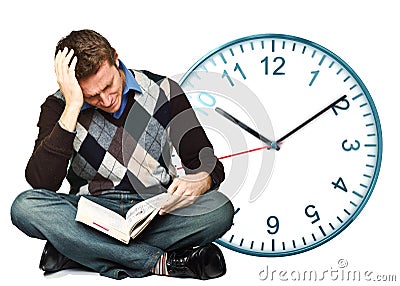 No time to study Stock Photo