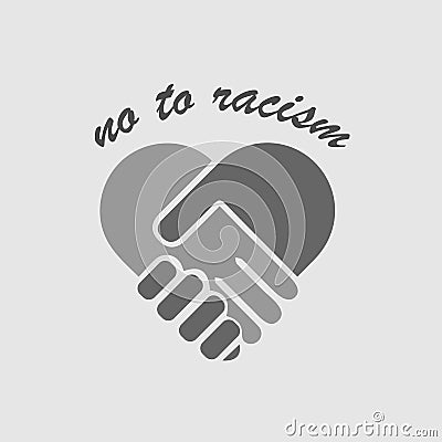 No to racism illustration. Discrimination symbol. Vector Illustration