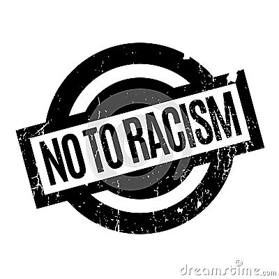 No To Racism rubber stamp Vector Illustration