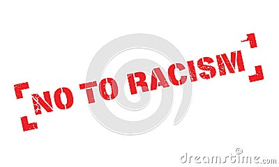 No To Racism rubber stamp Vector Illustration