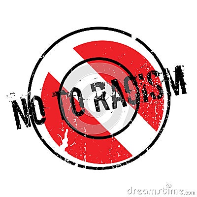 No To Racism rubber stamp Vector Illustration