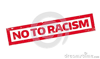 No To Racism rubber stamp Vector Illustration
