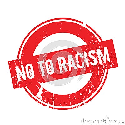 No To Racism rubber stamp Vector Illustration