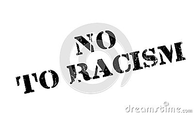 No To Racism rubber stamp Vector Illustration