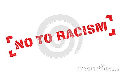 No To Racism rubber stamp Vector Illustration