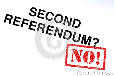 No to a Second Referendum Stock Photo