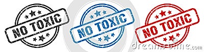 no toxic stamp. no toxic round isolated sign. Vector Illustration