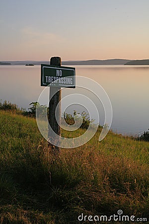 No Trespassing Stock Photo