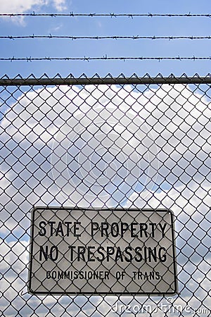 No Trespassing Sign Stock Photo