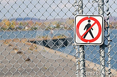 No tresspassing Stock Photo